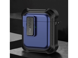Estojo Para Fones De Ouvido Sem Fio Airpods 1/2 Com Trava De Segurança E Design Com Bandeira De Sinalização.