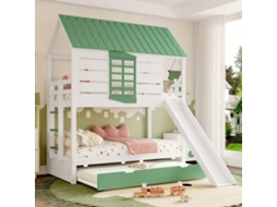 Beliche 90x200 Rebatível Escorregador Branco Verde