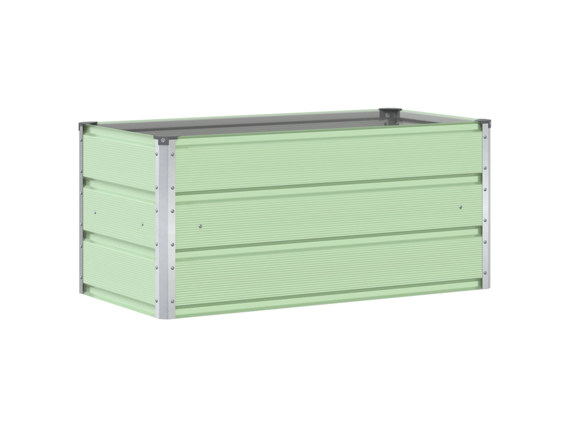 Conjunto 1 Floreira Vidaxl Verde Aço (100 X 50 X 45 Cm)