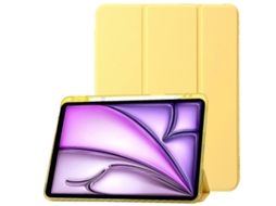 Capa para tablet Webake de acrílico transparente e couro com 3 dobras
