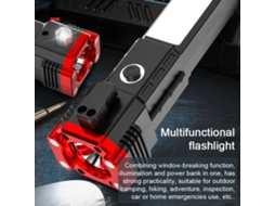 Lanterna Led Portátil Multifuncional Carregador Emergência