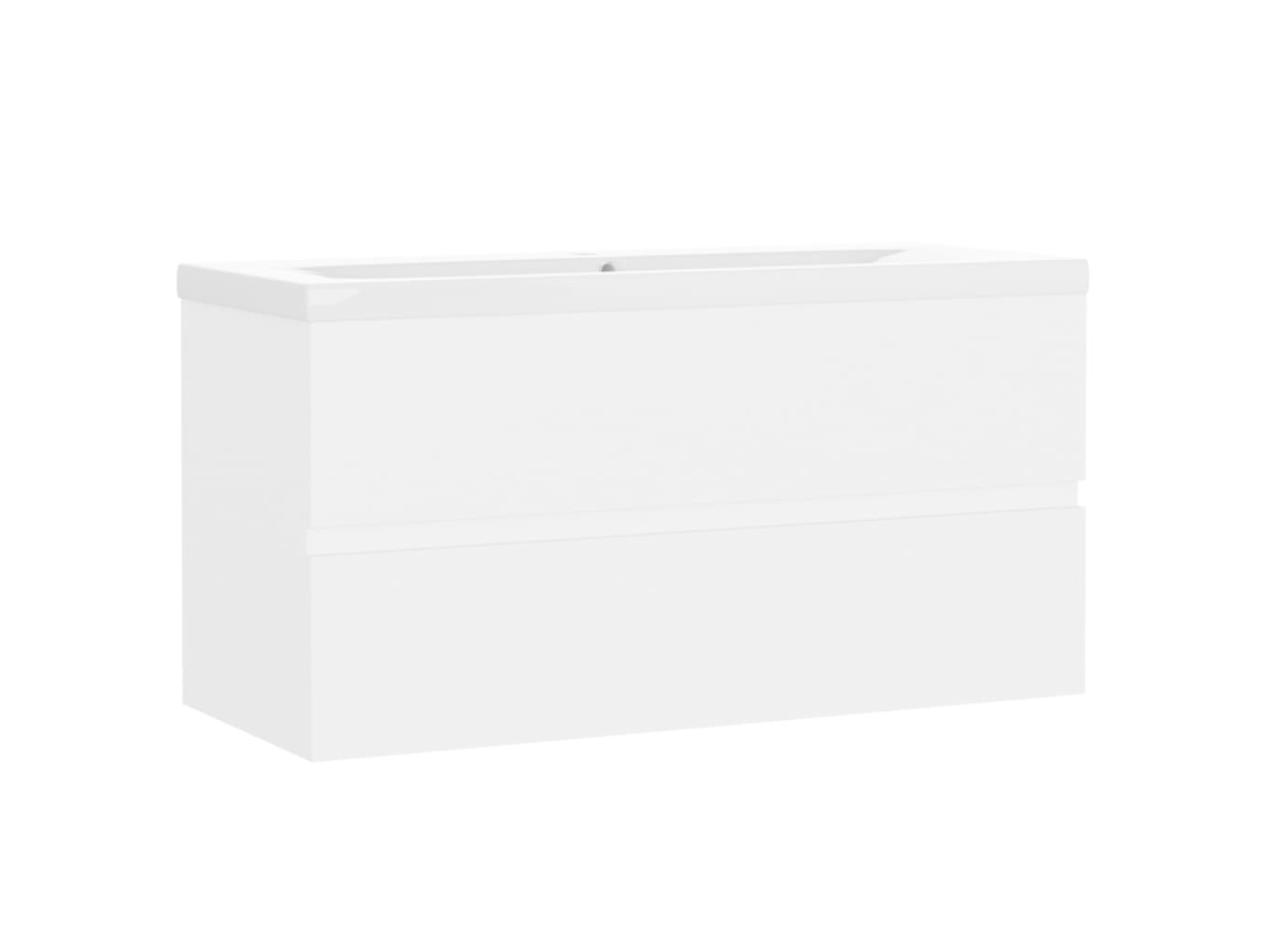 Sink Cabinet With Basin, Sink Cabinets With Basins Vidaxl Branco Madeira Processada (90 X 38.5 X 45 Cm)
