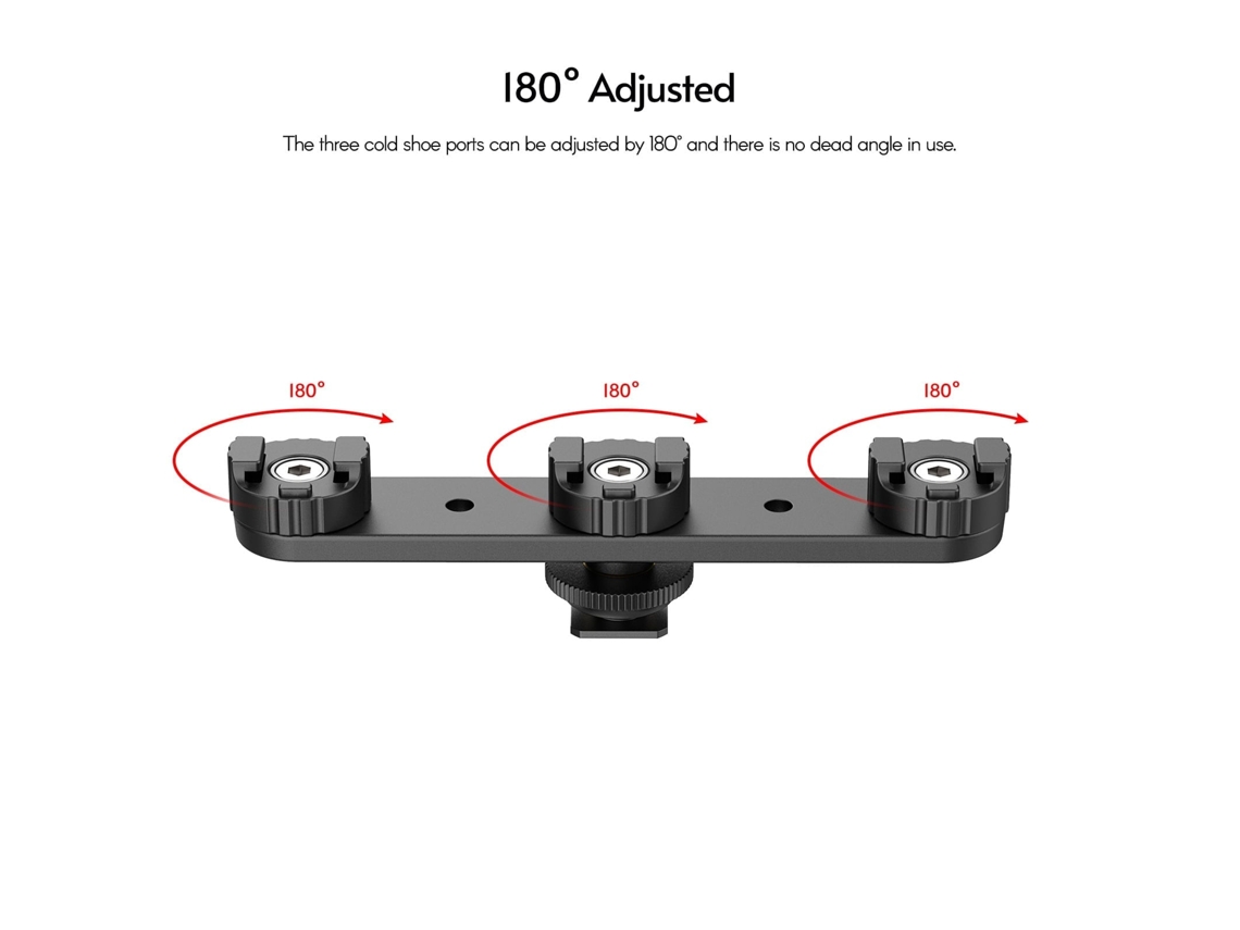 2026 soporte de Cold Shoe Extensible para Micrófono Y Accesorios de Vlog, Bracket de Expansión Con Cold Shoe