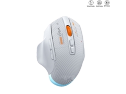 Rato Yizhood W601 Bt Tri Mode Recarregável Sem Fio Silencioso 12800 Dpi 7 Botão Programação Gamer Sem Fio Para Win / Mas / Android Branco