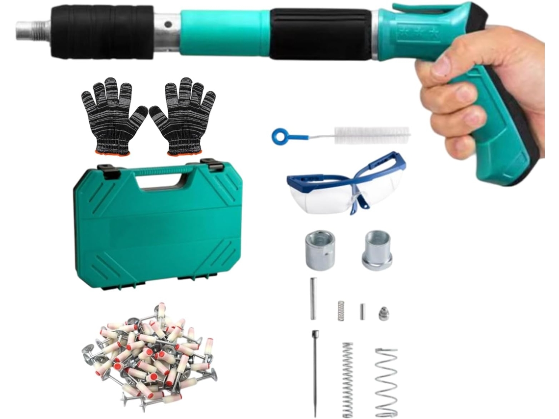 Pregador Pneumático Elétrico Para Concreto, Pistola De Pregos Para Aço, Ferramenta De Fixação De Paredes, Para