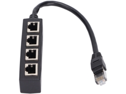 Adaptador Divisor Rj45 De 1 Para 4 Portas, Transmissão Estável, Excelente Conexão, Cabo Rede-aquaforge
