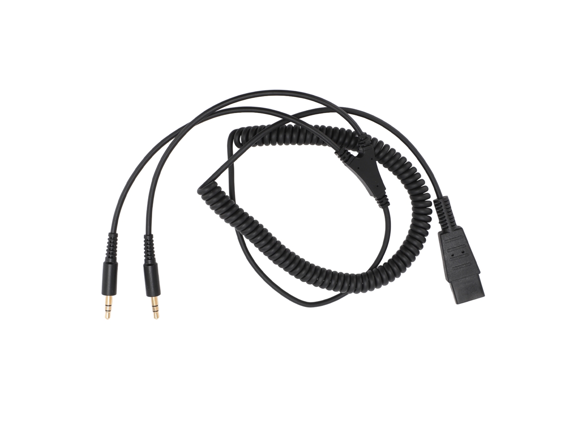 Cabo para fone de ouvido Plantronics, dual 3.5mm, quick disconnect EOOCOO