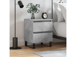 Bedside Cabinet, Bedside Cabinets Vidaxl Cinzeto Madeira Processada (n/a)