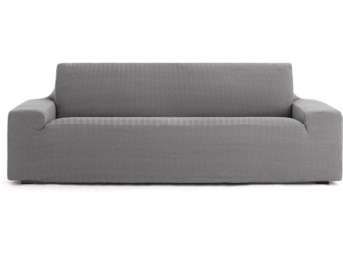 Capa de Sofá 2 Lugares EYSA Premium Jaz Tecido Multielástico (200 x 70 x 120 cm - Poliéster e Algodão - Gris)