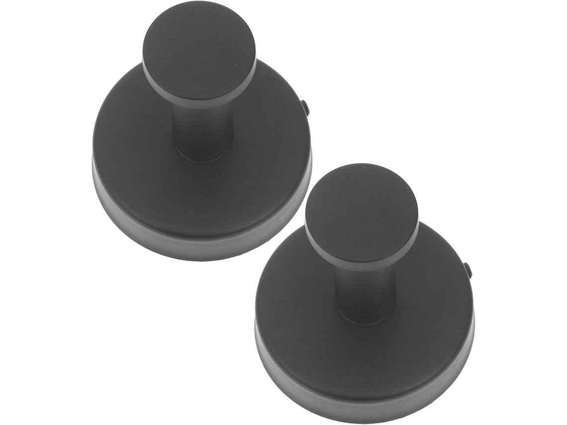 Conjunto De 2 Ganchos Parede Em Aço Inoxidável Preto Para Toalhas, Casacos E Chapéus, Ideais Para Pendurar No Banheiro E