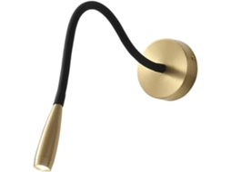 Applique Mural Preta, Led, Moderna, Linear, 360, Para Cabeceira