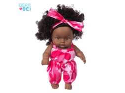 Boneca De 20 Cm (8 Polegadas), Feita De Vinil Seguro, Com Pele Negra Africana, Um Presente Ideal Para Meninas.