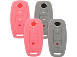 Conjunto de 4 capas de silicone para chaves de carro, resistentes à água e poeira.
