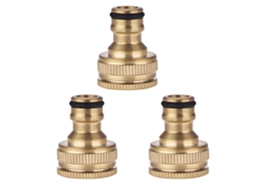 3 Conectores Válvula Mola Latão 1/2 E 3/4 Jardim