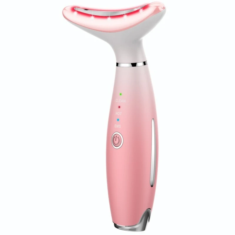Massageador de peixe (rosa) com 7 núcleos, portátil, para uso doméstico, com vibração firmadora.