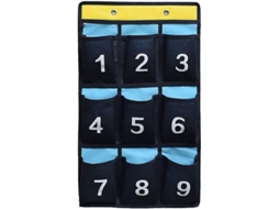 Suporte De Parede Com Bolso Numerado Para Calculadora De Celular, 42 Bolsos Azuis Jxlgv Everley891