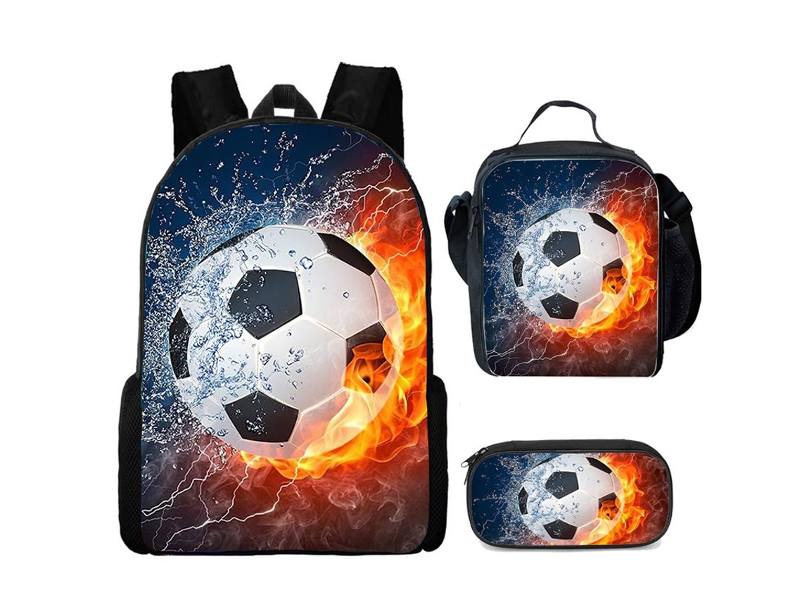 Estojo de futebol para crianças, mochila de estudante, estojo de futebol, Foot Footyde Foot Aquaforge