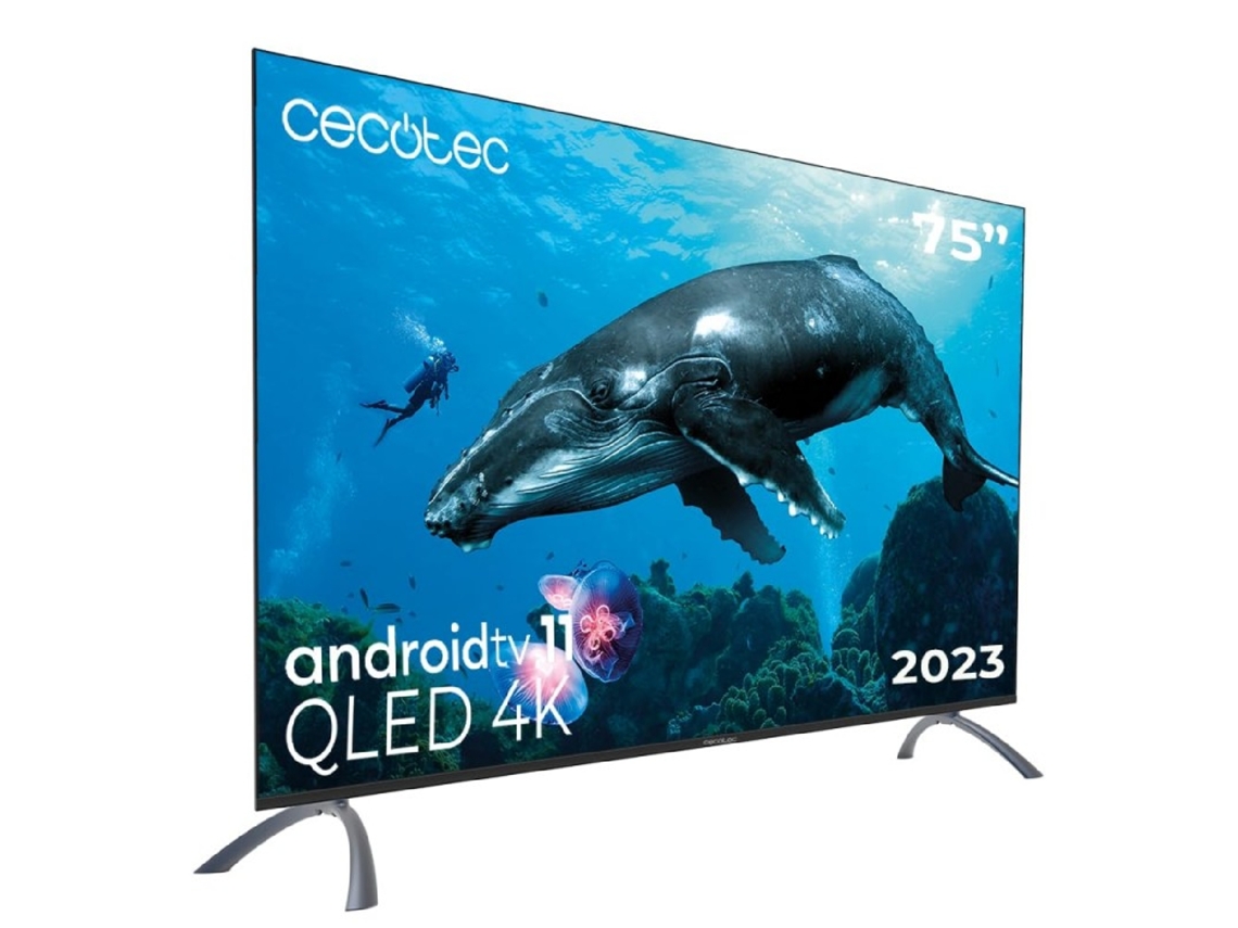 Tv Qled De 75 Com Resolução 4k Uhd, Sistema Operativo Android Tv 11, Google Voice Assitant E Chromecast. Cecotec