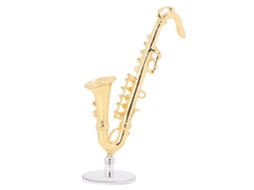 Primerox brinquedo Mini Saxofone de Liga para Casa de Bonecas 1/6 1/12 Decoração Infantil