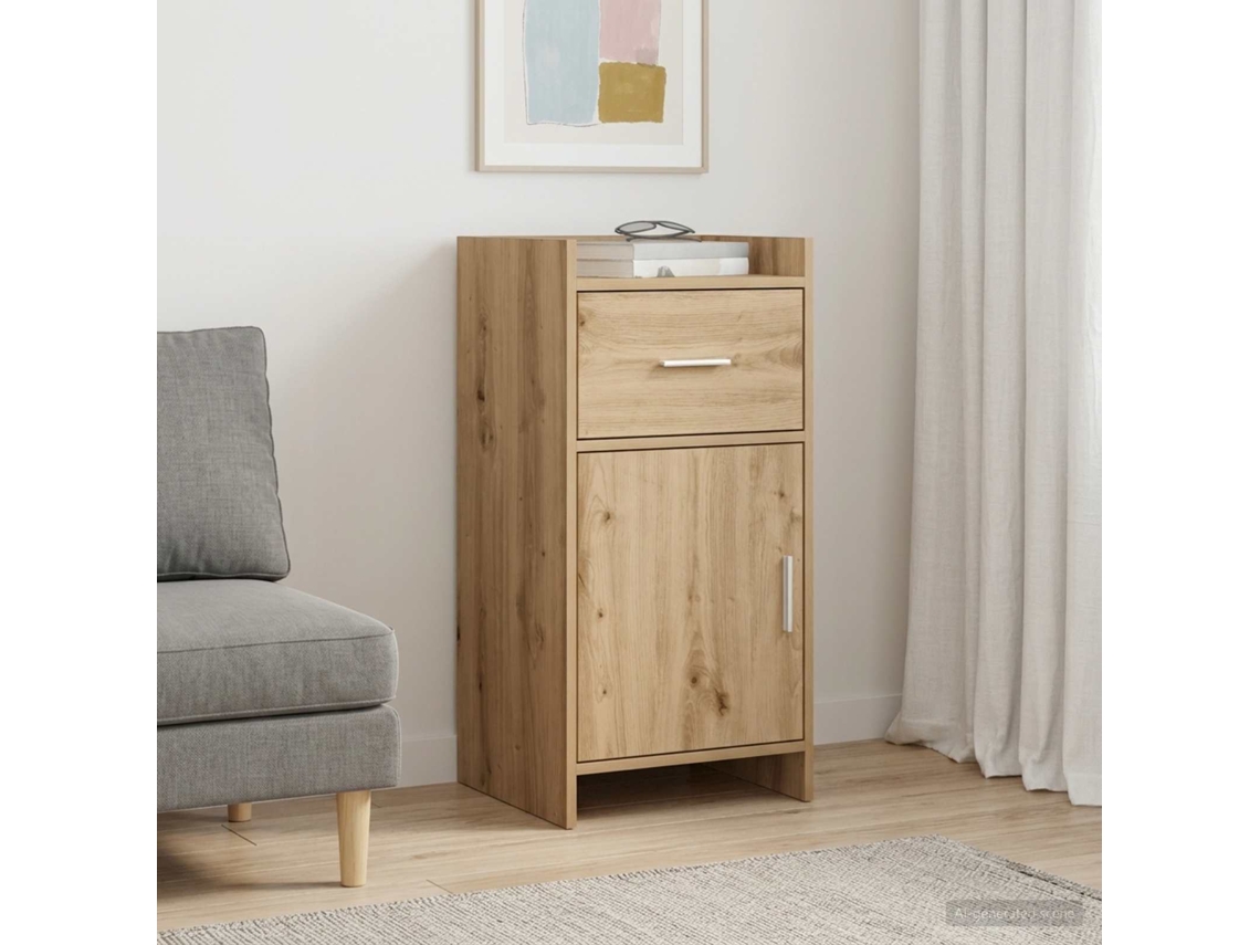 Vidaxl Buffet Carvalho Arttisan 40 X 36 X 80 Cm Derivados De Madeira
