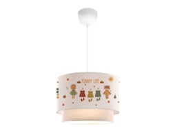 Candeeiro Suspenso Para Crianças Lurgan Com Motivo De Animais Com Roupa Branco Lux.pro