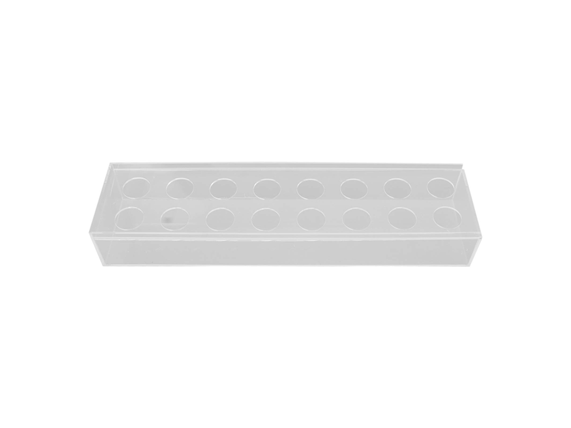 Vaso de Flores de Acrílico Transparente Rectangular Largo Con Múltiples Agujeros para Decoración de Hogar Y Bodas 40cm