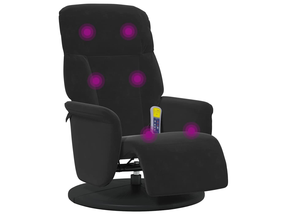 Maison Exclusive - Cadeira De Massagem Recliner Preto 91 X 71 X 105 Cm Veludo