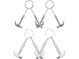 Pequenos Chaveiros De Metal Em Formato De Martelo Com Pingente Para Chaves De Carro Ou Outros Itens.