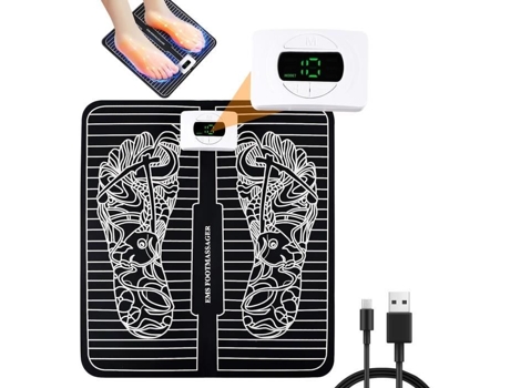 Aparelho De Massagem Para Os Pés, Aparelho De Massagem Para Os Pés Ems Com 6 Modos E 15 Frequências Ajustáveis, Usb Dobrável, Tapete De Massagem. Z14
