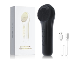 (preto) Escova De Limpeza Facial Hidrofóbica Sônica Recarregável Com Esfoliante Vibratório