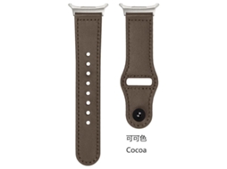 Bracelete Para Samsung Galaxy Watch Ultra (47mm) - Couro - Fivela Reversa E Rebite - Cor Cacau