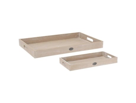 Bandejas madera natural 2 piezas lote 2