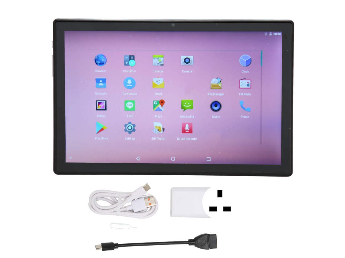 Tablet PC HD de 10 polegadas, Android 11, Wi-Fi 5G, 256g, Cinza Dourado Claro