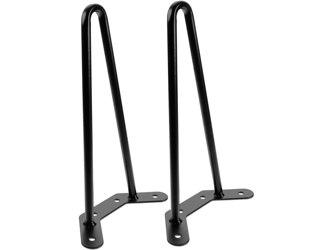 2 Pés De Mesa Em Formato Grampo Cabelo, Pés De Metal Para Móveis, Para Substituição Lateral De Mesa Jantar, Fácil