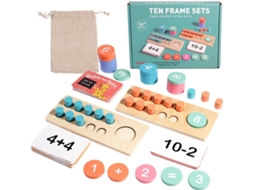Quadro De Madeira Conjunto Molduras Brinquedos Manipulativos Matemática Brinquedo Educativo Para