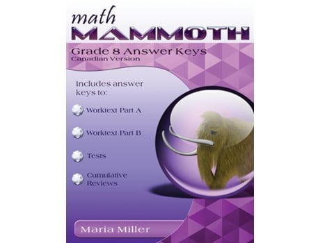 Livro Math Mammoth Grade 8 Answer Keys, Canadian Version de Maria Miller (Inglês)