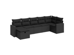Garden Sofa Set, Garden Sofa Sets Vidaxl Preto Rattan / Vime (n/a)