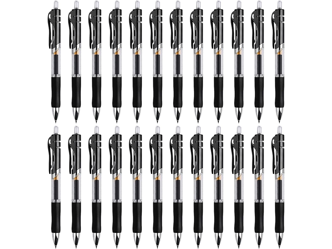 Canetas Em Gel, Adequadas Para Escritório E Escola, 0,5 Mm, Retráteis,