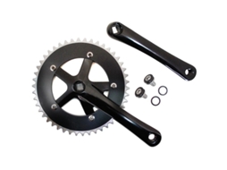 Manivela rodoviária de alumínio P2R Fixie 3.30 165 mm 46D. D130 mm (Velocidade simples)