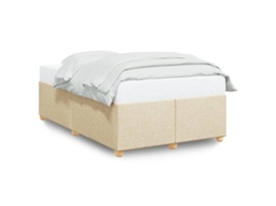 Bed Frame, Bed Frames Vidaxl Creme Tecido (120 X 200 Cm)