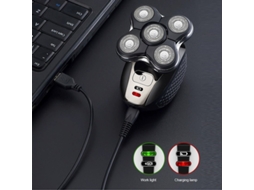 Compatível Barbeador Elétrico Lk 5300, 5 Lâminas Flutuantes para Calvície, Usb Recarregável com Luzes Indicadoras, Compacto e Prático STELASPLEN