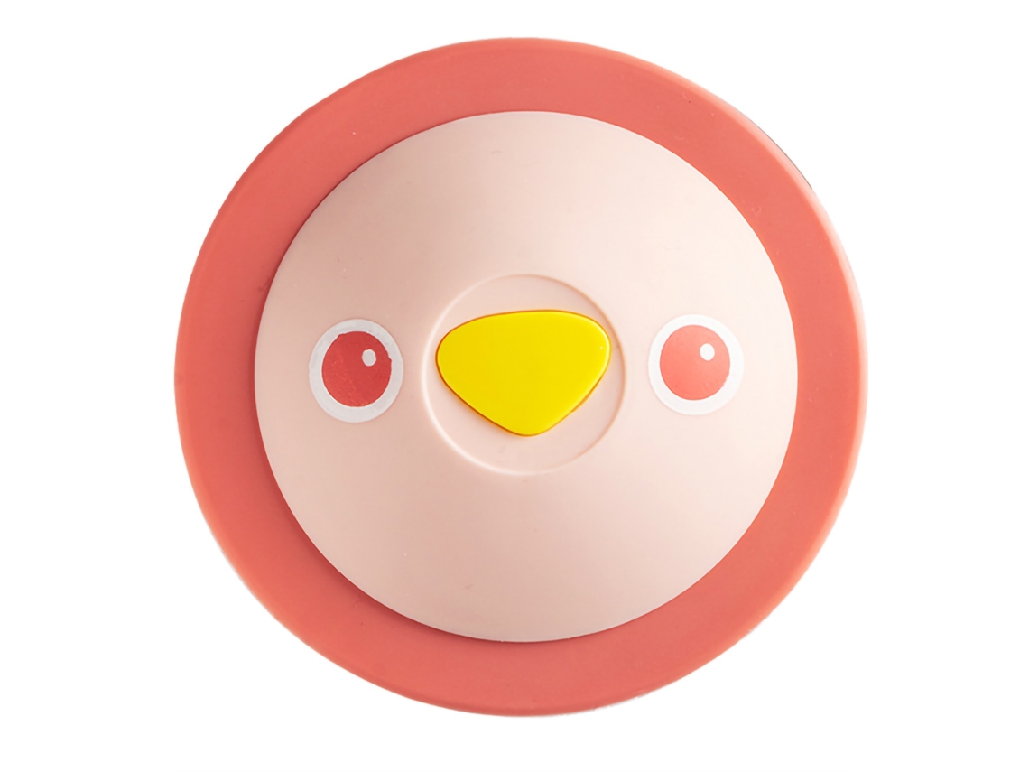 Vedante de Ralo de Pressão 10cm TPR Anti odor para Pia Cozinha Banheiro Rosa