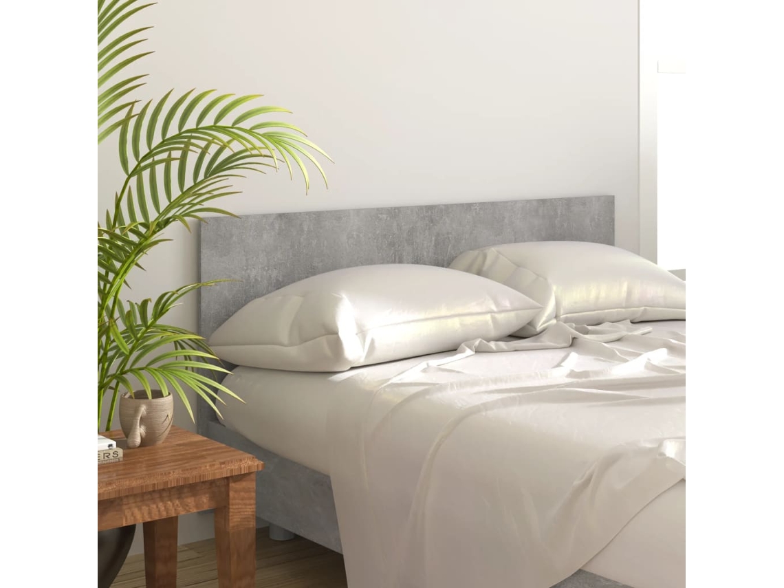 Vidaxl Cabeceira Cama 160x1,5x80 Cm Derivados Madeira Cimento Cinzento