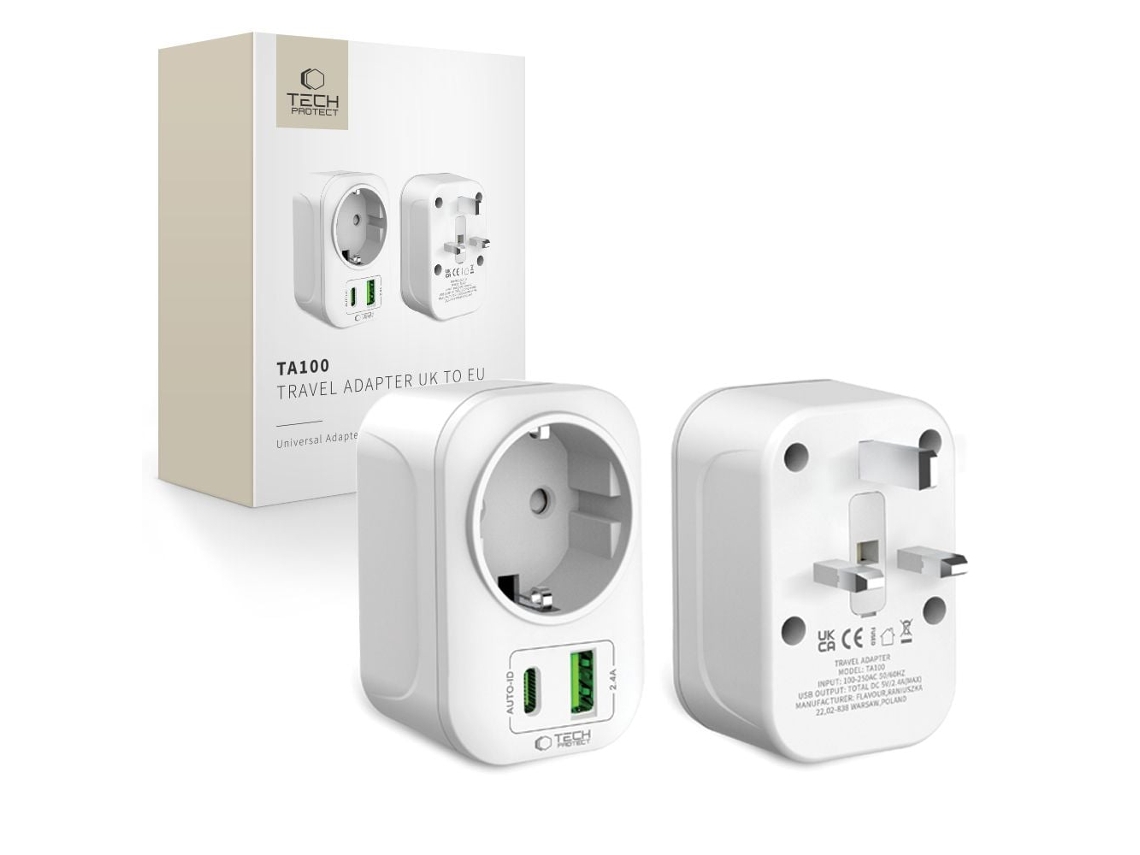 Adaptador TECH PROTECT Ta100 Reino Unido para UE