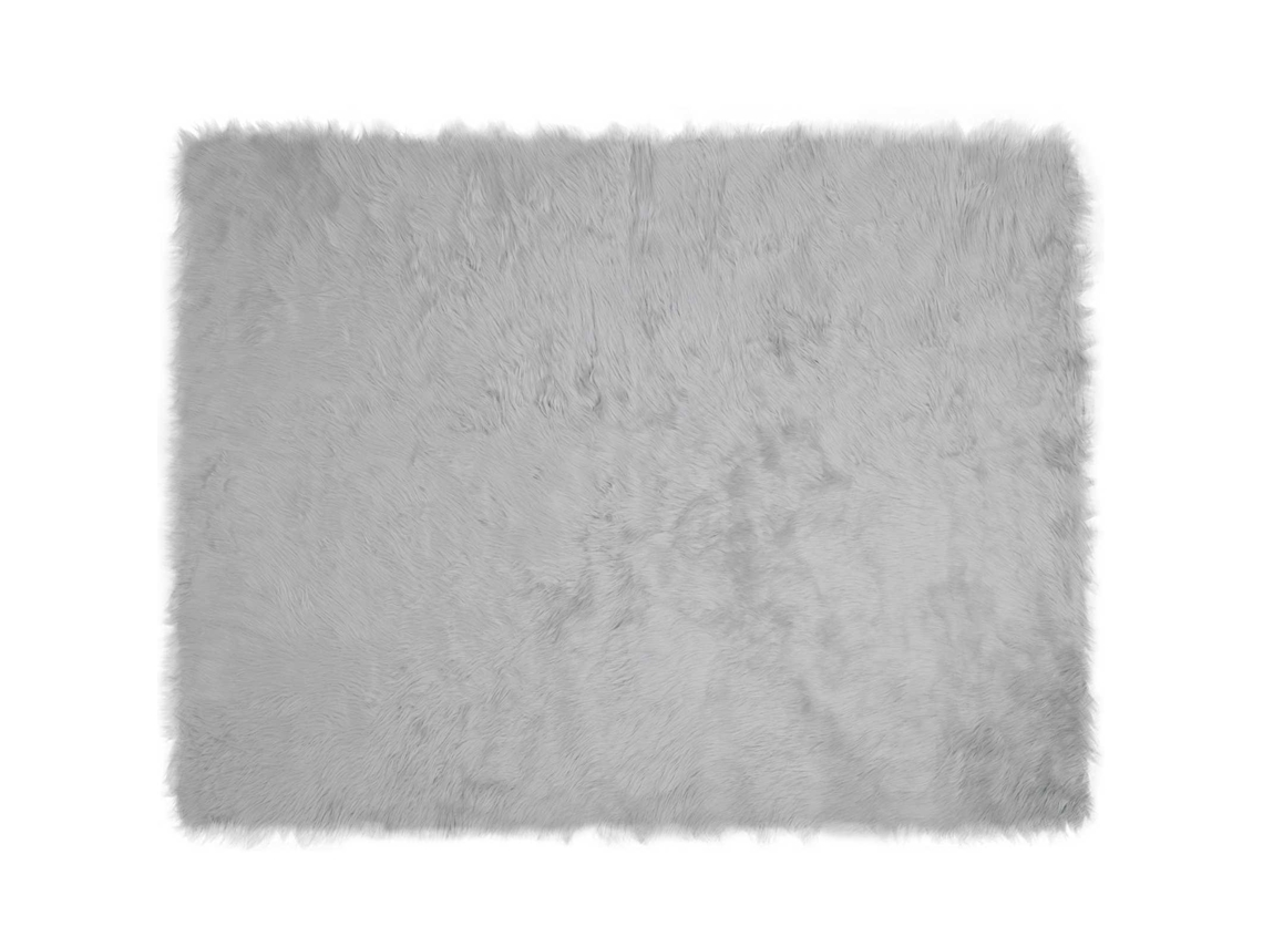 Vidaxl Tapete De De Ovelha Sintética Tafalla Cinzento 240 X 340 Cm