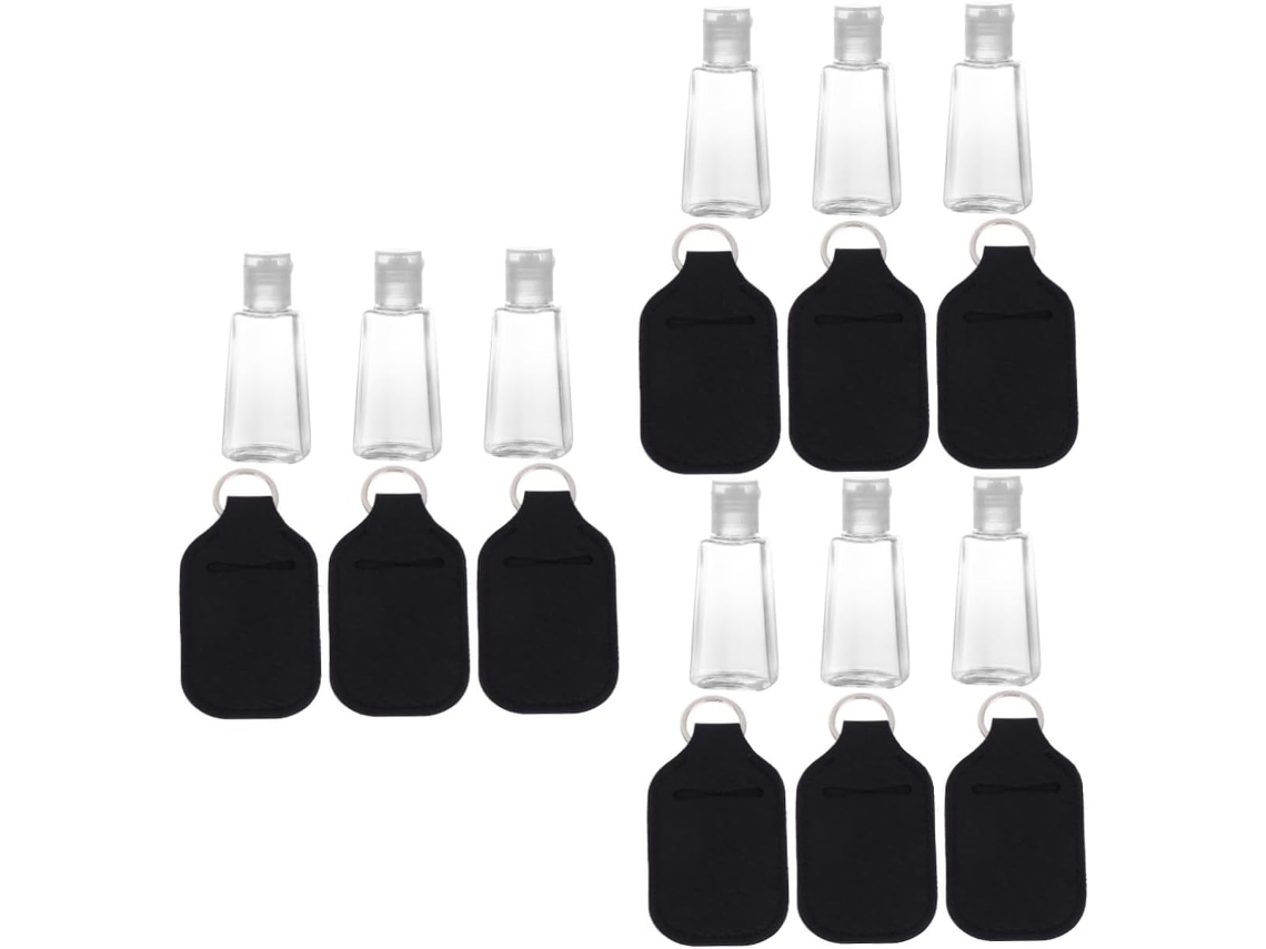 Conjunto De 3 Frascos De Perfume Portáteis Vazios Em Neoprene Para Armazenar Seus Cosméticos Com Segurança.