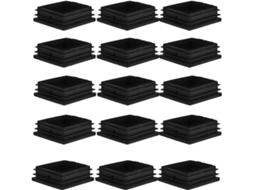 Cabilock Tampões Quadrados Antiderrapantes De Plástico Para Tubos 50x50mm, Pacote Com 100-unidades, Tampas Protetoras