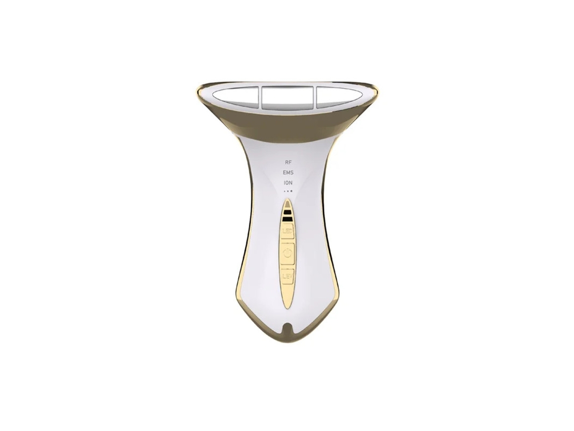 Ferramenta Para Pescoço E Rosto Com Led De 5 Cores Para Cuidados Com A Pele Bestvite (branco E Dourado)