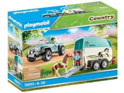 PLAYMOBIL Country: Carro com reboque de pônei (Idade Minima: 4 anos - 44 peças)
