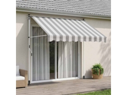 Vidaxl Toldo Retrátil Manual Antracite E Branco 200 Cm